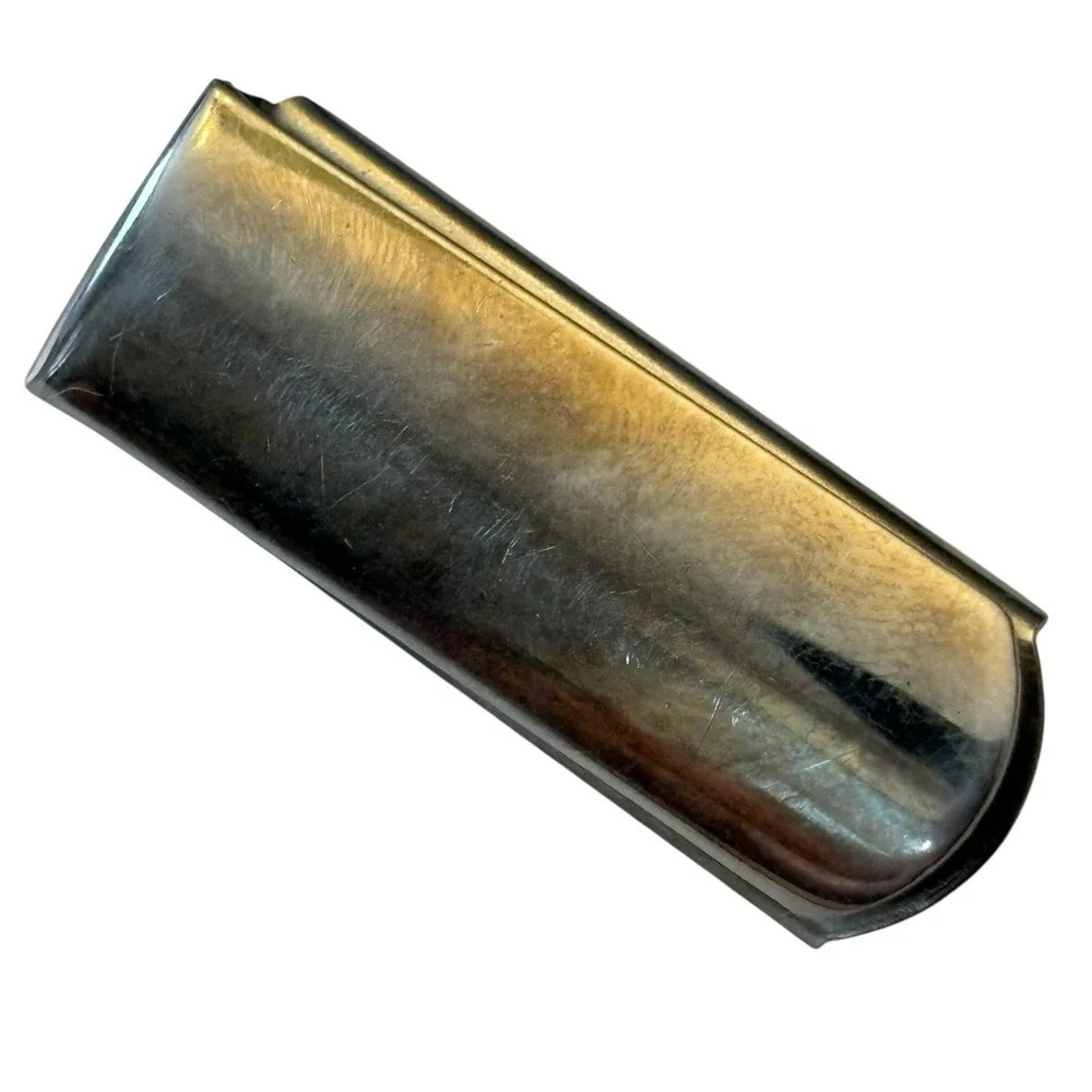 Match Book‎ Holder Pin Lapel Brooch Silver Tone Metal Vintage Retro Fob Carrier